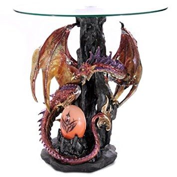 Stunning Variety Of Dragon Coffee Tables Inside Dark Legends Glass Topped Fantasy Dragon Coffee Table Amazonco (View 20 of 50)