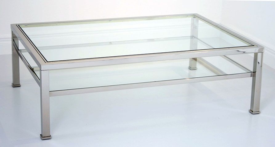 Stunning Wellknown Large Glass Coffee Tables In Coffee Table Astonishing Chrome And Glass Coffee Table Ikea (Photo 29 of 50)
