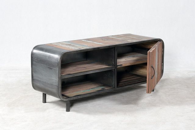 Stunning Wellliked Industrial Style TV Stands With Retro Media Console Arlene Designs (View 16 of 50)