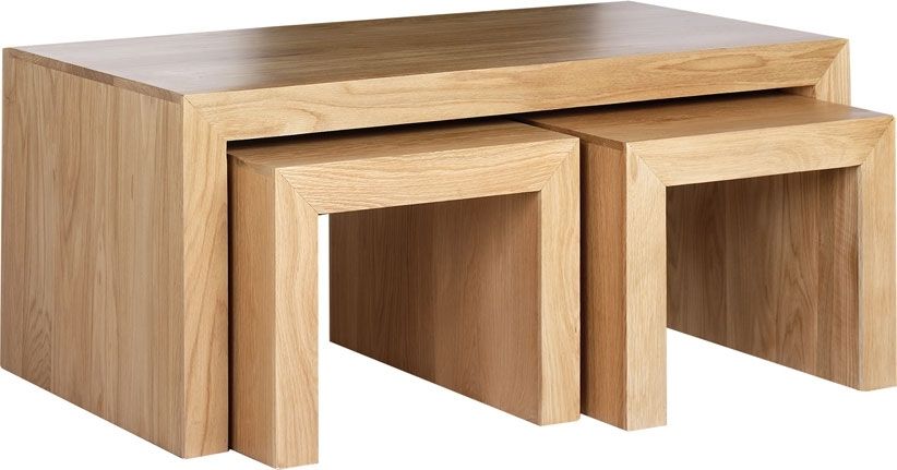 Stunning Wellliked Oak Coffee Table Sets For Solid Oak Furniture (Photo 39 of 50)