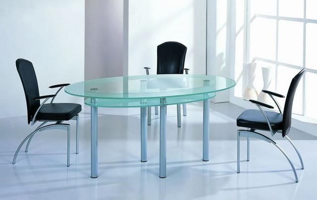 Table. Oval Glass Top Dining Table – Unity Pvp With Regard To Blue Glass Dining Tables (Photo 5 of 20)