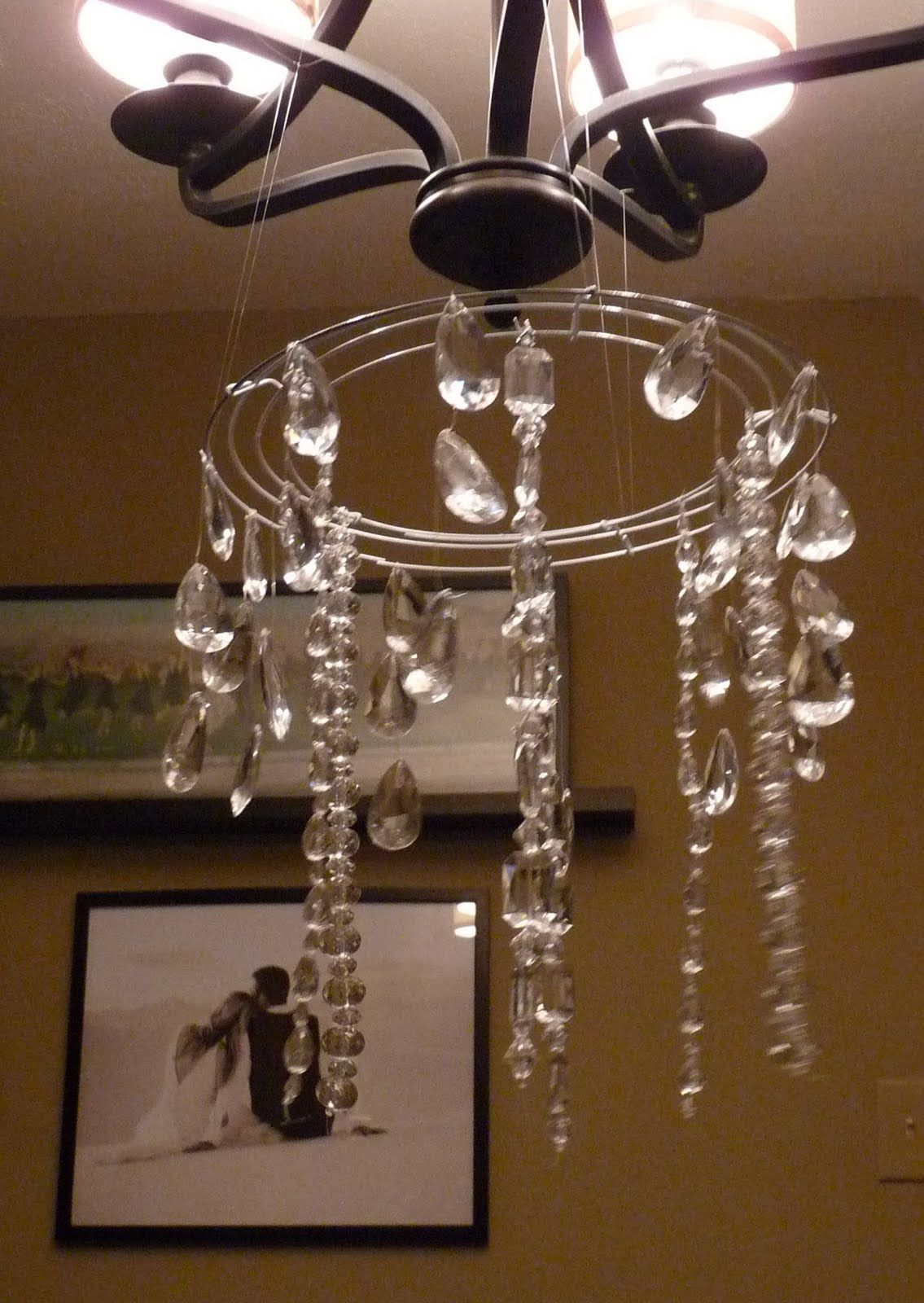 The Happy Homebodies Tutorial Diy Faux Crystal Chandelier With Regard To Faux Crystal Chandeliers (View 13 of 25)