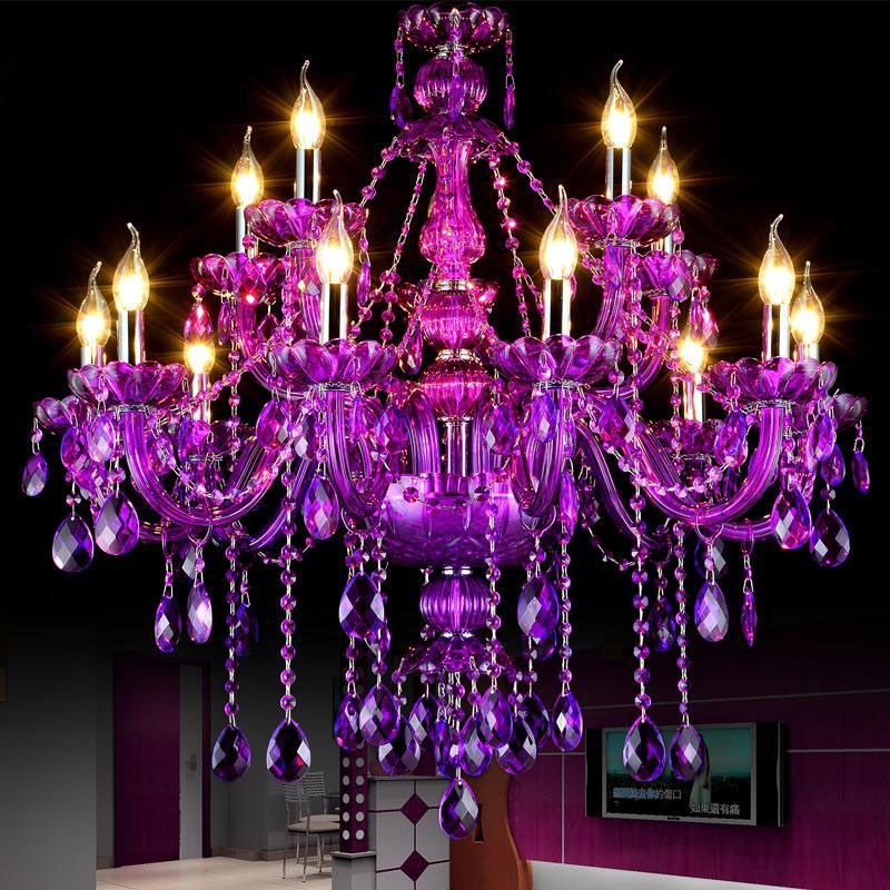 Top 30 Purple Christmas Decorating Ideas Purple Christmas With Regard To Purple Crystal Chandeliers (View 5 of 25)