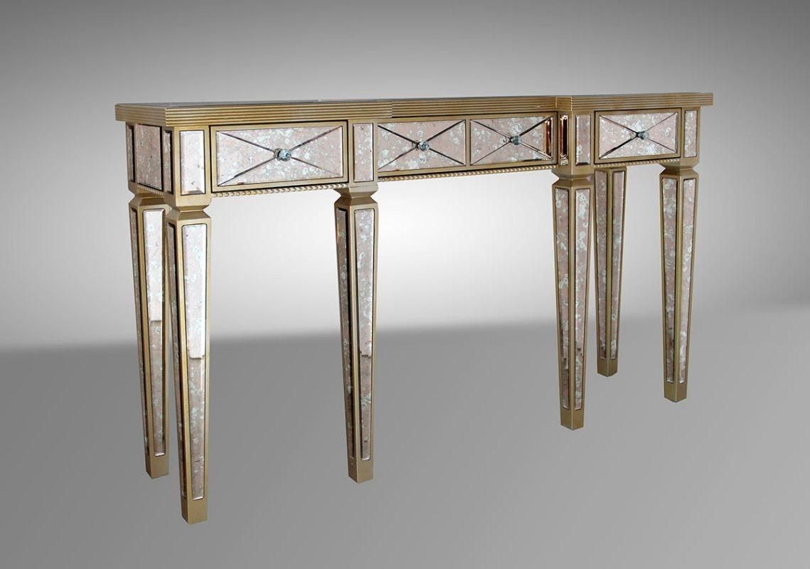 Transitional Mirrored Console Table With Regard To Mirror Console Table (Photo 6 of 20)