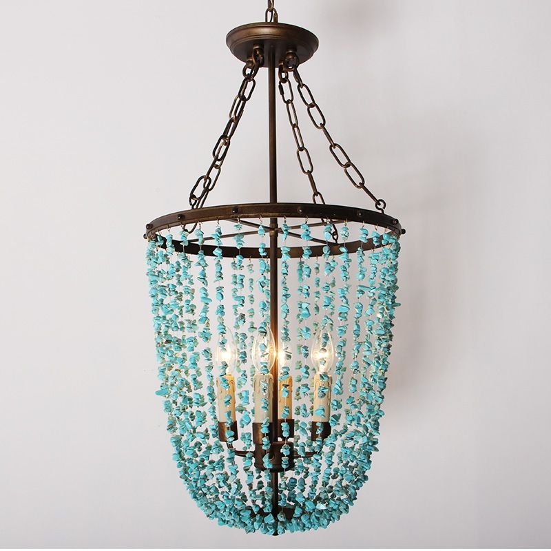 Turquoise Pendant Light Promotion Shop For Promotional Turquoise Pertaining To Turquoise Pendant Chandeliers (View 12 of 25)