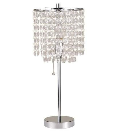 Two Tiere Chandelier Style Faux Crystal Bar Table Lamp 25 Tall Regarding Faux Crystal Chandelier Table Lamps (View 5 of 25)
