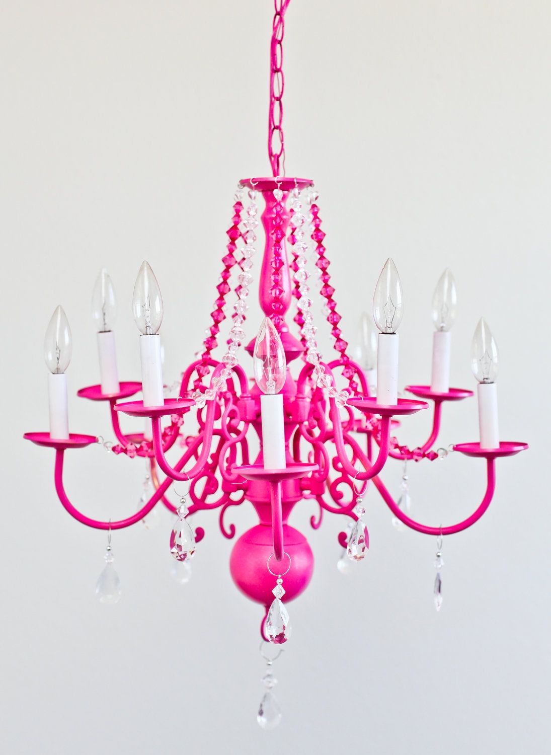 Victorian Mod Custom Chandeliers In Any Color Pink Aqua Blue Regarding Large Turquoise Chandeliers (View 10 of 25)
