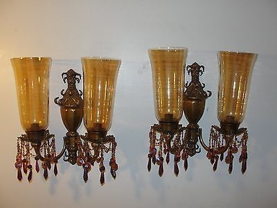 Vintage Brass Wall Mount Chandelier Sconces Candle Lamps Whats With Wall Mounted Candle Chandeliers (View 17 of 25)
