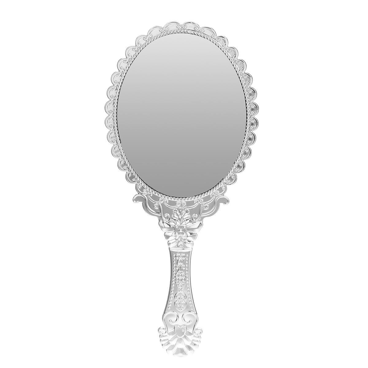Vintage Repousse Oval Makeup Floral Mirror Hand Held Mirrors Within Oval Silver Mirror (Photo 20 of 20)
