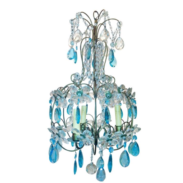 Vintage Turquoise Daisy Chandelier Modern Chandelier Vintage Throughout Turquoise Birdcage Chandeliers (Photo 8 of 25)