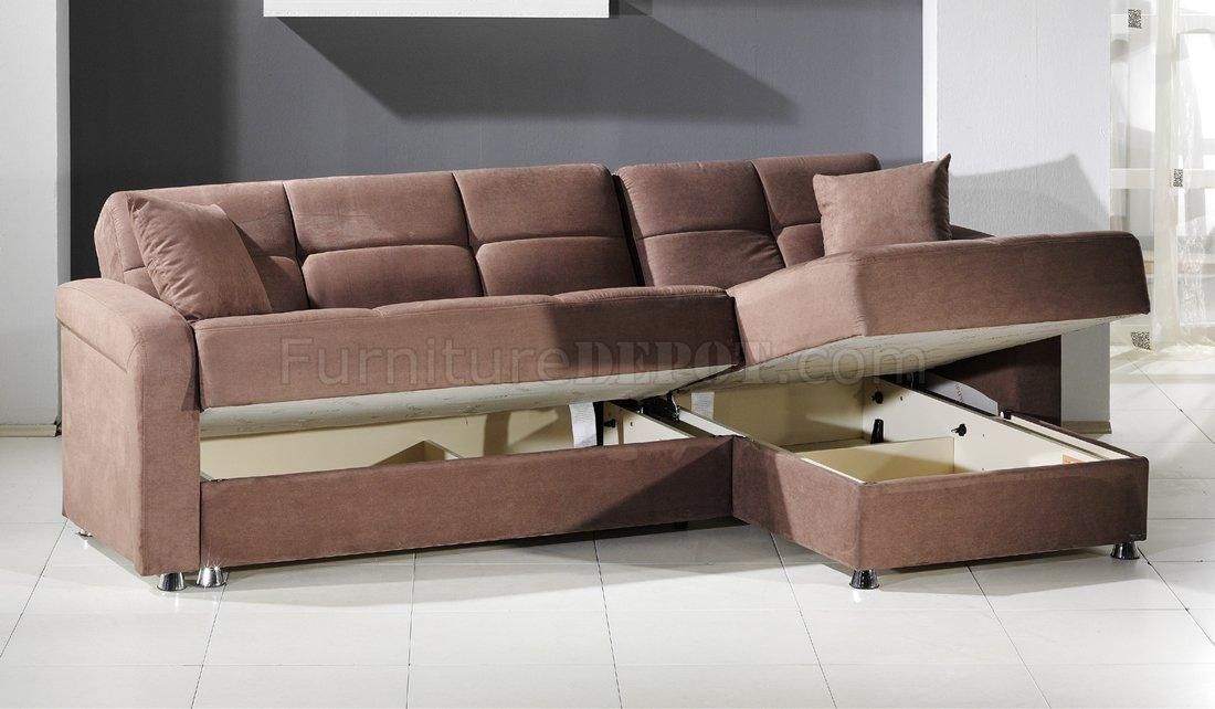 Vision Sec Rainbow Sectional Sofa Bed Storage In Trufflesunset Within Sofa Beds With Storage Underneath (Photo 16 of 20)