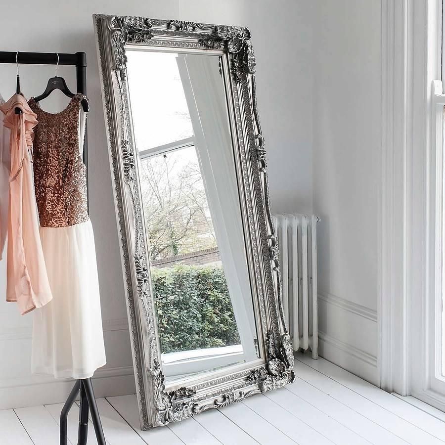 White Floor Mirror With Stand | Floor Decoration With Large Free Standing Mirrors (Photo 10 of 20)