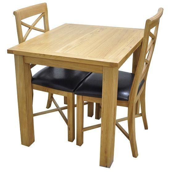 Wimbledon Oak Small Dining Table And 2 Chairs Sets In Dining Tables And 2 Chairs (Photo 1 of 20)
