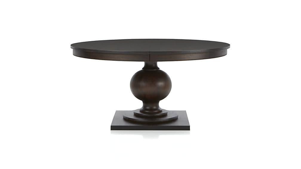 Winnetka Dark Mahogany Round Extendable Dining Tables | Crate And Throughout Round Extending Dining Tables And Chairs (Photo 11 of 20)