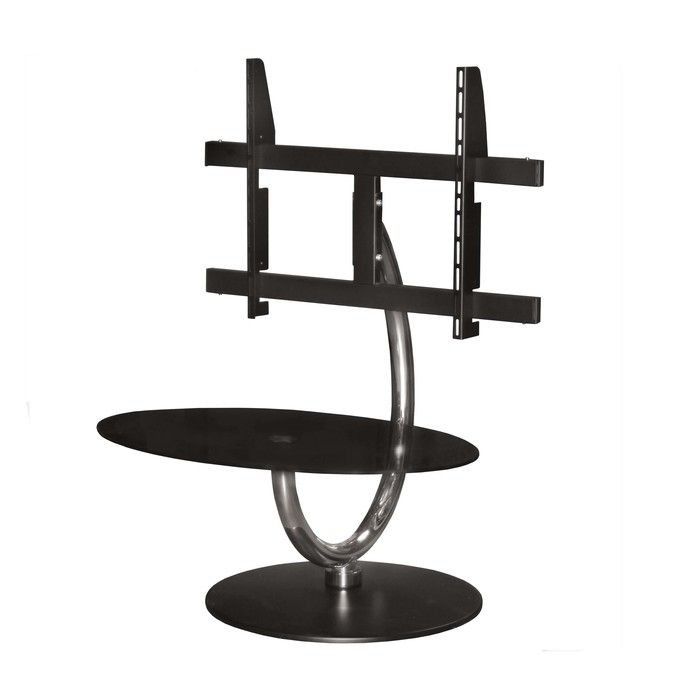 Wonderful Brand New Swivel Black Glass TV Stands In 360 Glass Swivel Tv Stand With Mount At Brookstonebuy Now (Photo 26 of 50)