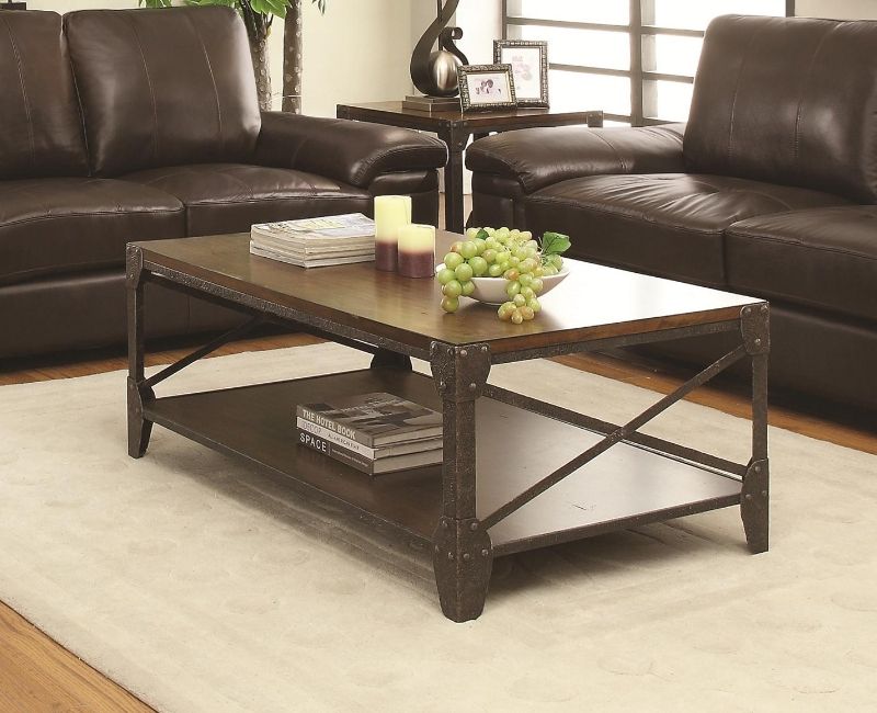 Wonderful Deluxe Rustic Style Coffee Tables For Rustic Style Coffee Table Coaster Furniture 703198 Dallas (Photo 45 of 50)