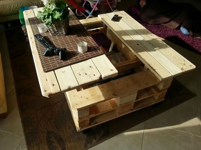 Wonderful Elite Coffee Tables Top Lifts Up Throughout Make A Lift Top Coffee Table Out Of Pallets (View 47 of 50)