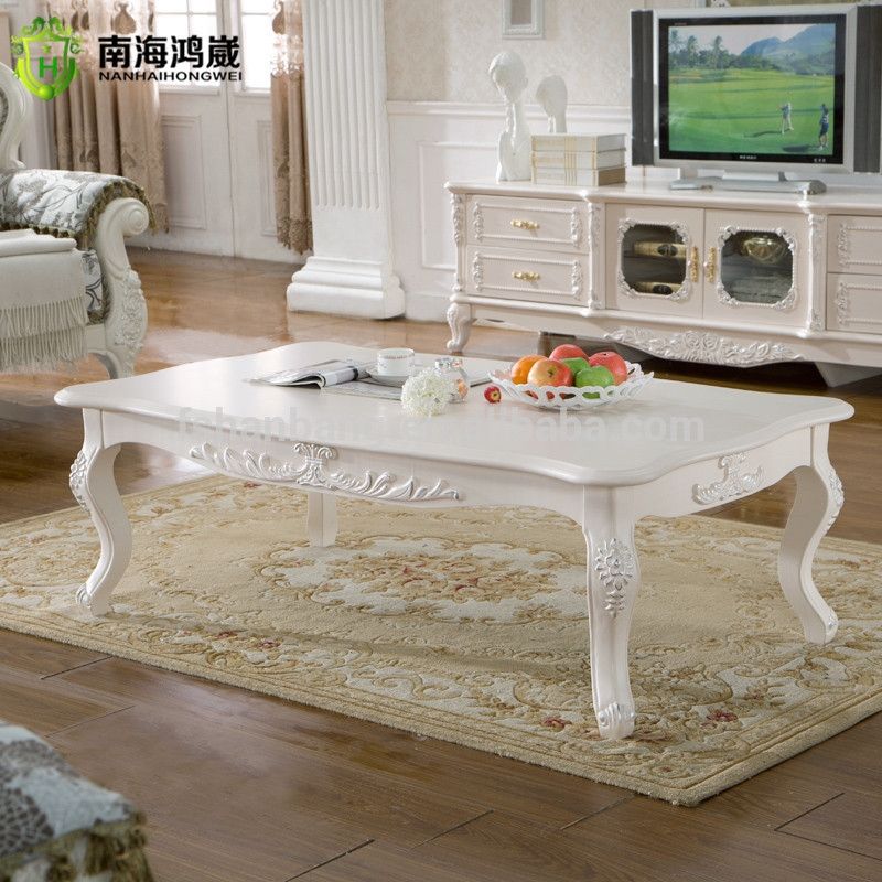 Wonderful Elite French Style Coffee Tables Pertaining To Wholesale Hotsale European Country Style White Wooden Mdf Kneehole (Photo 33 of 40)