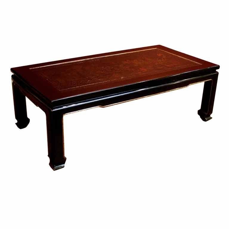 Wonderful Elite Lacquer Coffee Tables With French Chinoiserie Black Lacquer Coffee Table For Sale At 1stdibs (View 19 of 40)