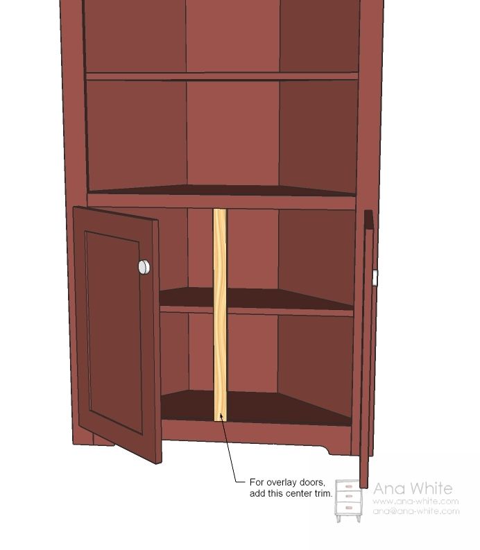 Wonderful Famous Enclosed TV Cabinets With Doors With Ana White Corner Cupboard Diy Projects (View 36 of 50)