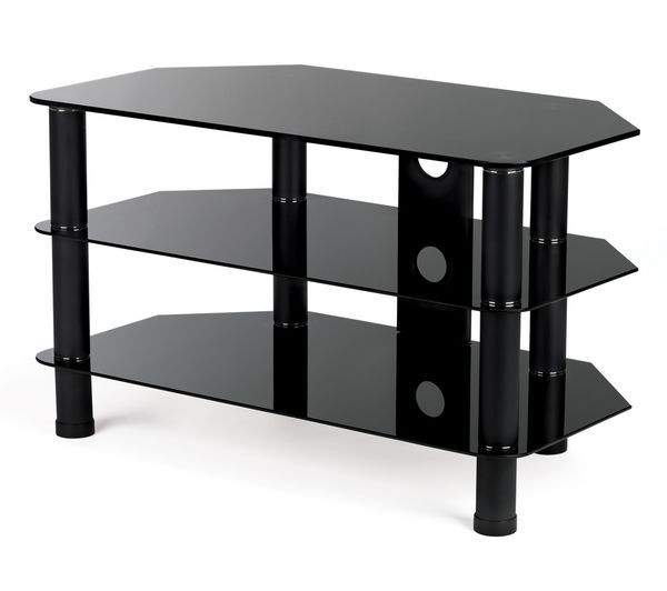 Wonderful Famous Smoked Glass TV Stands Regarding Smoked Glass Tv Stand Tv Dvd Cameras (Photo 2 of 50)