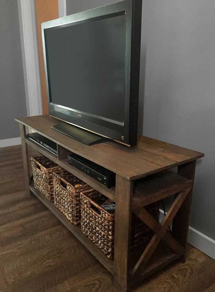 Wonderful Favorite Pine Wood TV Stands Regarding 50 Creative Diy Tv Stand Ideas For Your Room Interior Diy (Photo 40 of 50)