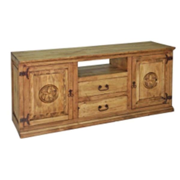 Wonderful Favorite Rustic Furniture TV Stands For Rustic 2 Door 2 Drawer Tv Stand Wtexas Star Chubs Mattress (View 36 of 50)