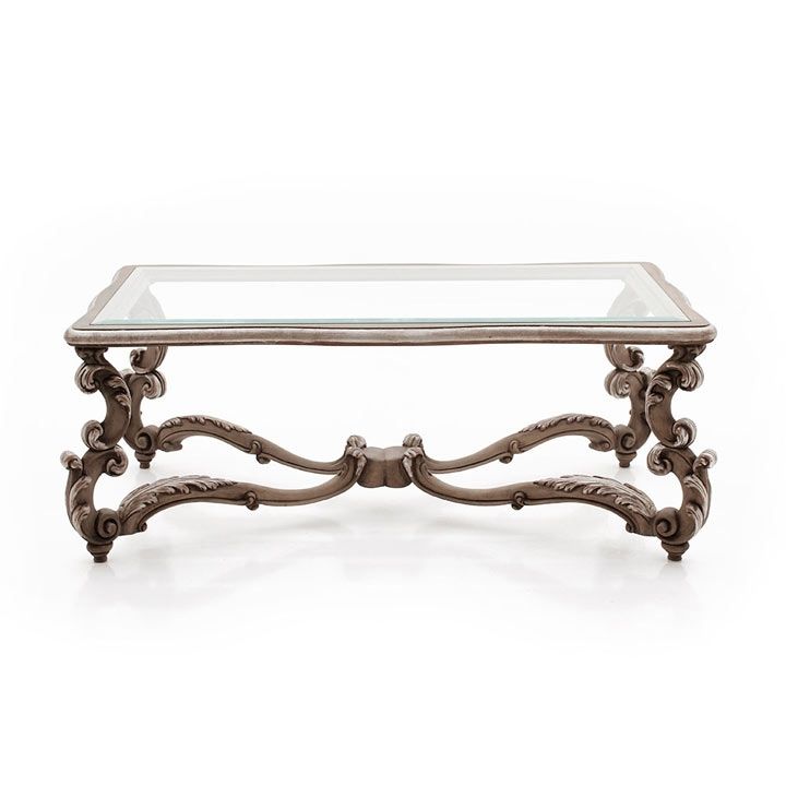 Wonderful High Quality Baroque Coffee Tables Pertaining To Baroque Style Rectangular Coffee Table Made Of Wood Firenze  (View 42 of 50)