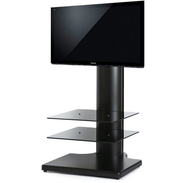 Wonderful High Quality Cantilever TV Stands In The Wall Origin S1 Cantilever Tv Stand In Black For Tvs Up To  (View 7 of 50)
