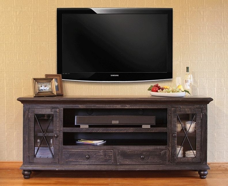 Wonderful Popular Black TV Stands Inside Rustic Tv Stand Wood Tv Stand Pine Tv Stand (View 32 of 50)