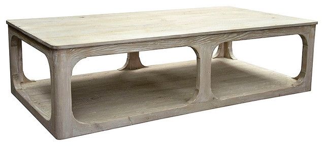 Gray Wash Coffee Table In Dining Room