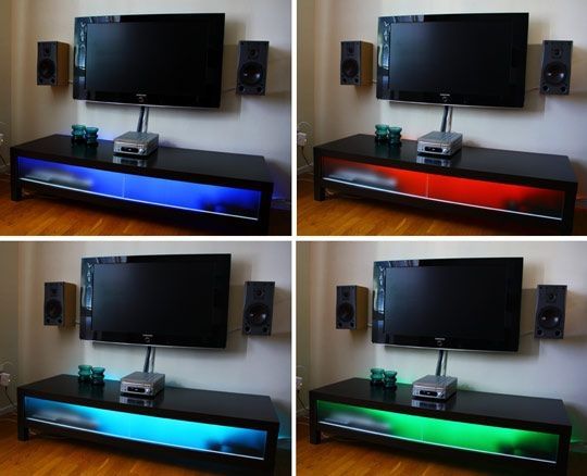 Wonderful Premium TV Stands With LED Lights For Best 25 Led Tv Stand Ideas On Pinterest Floating Tv Unit Wall (Photo 1 of 50)