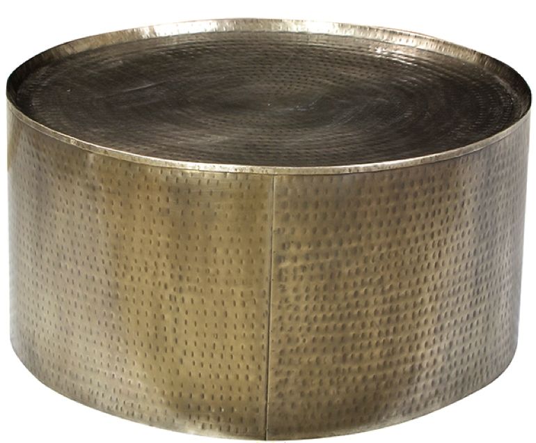 Wonderful Top Silver Drum Coffee Tables Throughout Hammered Metal Coffee Table Idi Design (View 45 of 50)