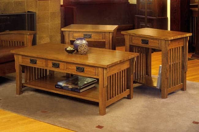 Wonderful Top Solid Oak Coffee Tables In Mission Solid Oak 3 Piece Coffee And End Table Set Free Shipping (Photo 50 of 50)