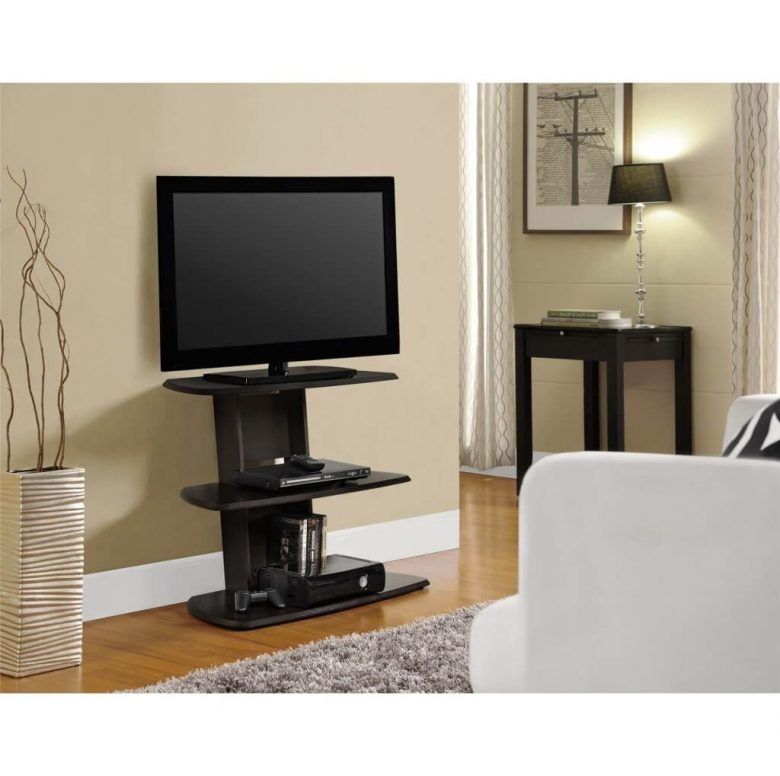 Wonderful Unique Tall Skinny TV Stands For Furniture Espresso Tall Tv Stand In Black Color And Desk Also (Photo 33 of 50)