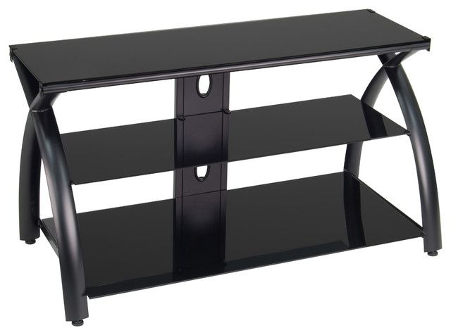 Wonderful Variety Of Black TV Stands In Futura Tv Stand Modern Entertainment Centers And Tv Stands (View 30 of 50)