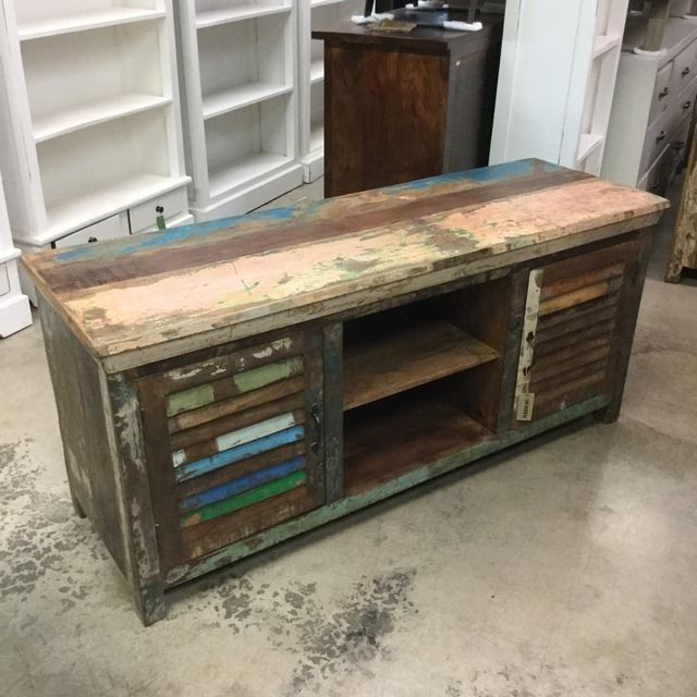 Wonderful Variety Of RecycLED Wood TV Stands Pertaining To Reclaimed Wood Tv Stand Nadeau Miami (Photo 30 of 50)