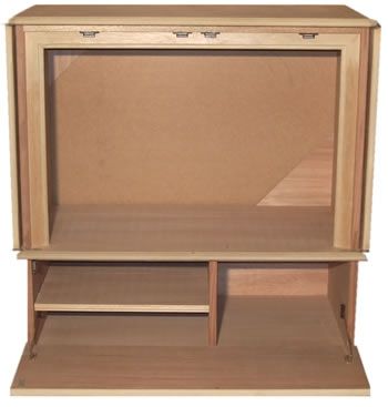 Wonderful Wellknown Enclosed TV Cabinets With Doors With Regard To Reproduction Dvd And Plasma Lcd Television Cabinets Stands Yew (Photo 13 of 50)