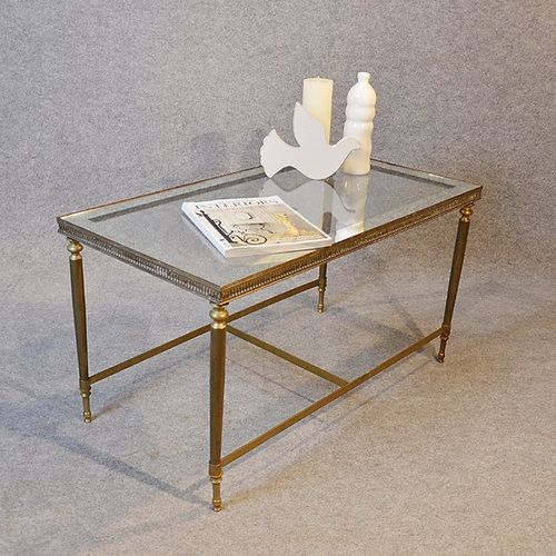 Wonderful Widely Used Antique Brass Glass Coffee Tables Pertaining To Antiques Atlas Coffee Table Art Deco Brass Glass Top (View 10 of 50)