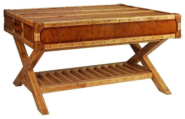 Wonderful Widely Used Campaign Coffee Tables Regarding Sarreid 50 X 26 Rectangular Campaign Style Coffee Table (View 4 of 50)