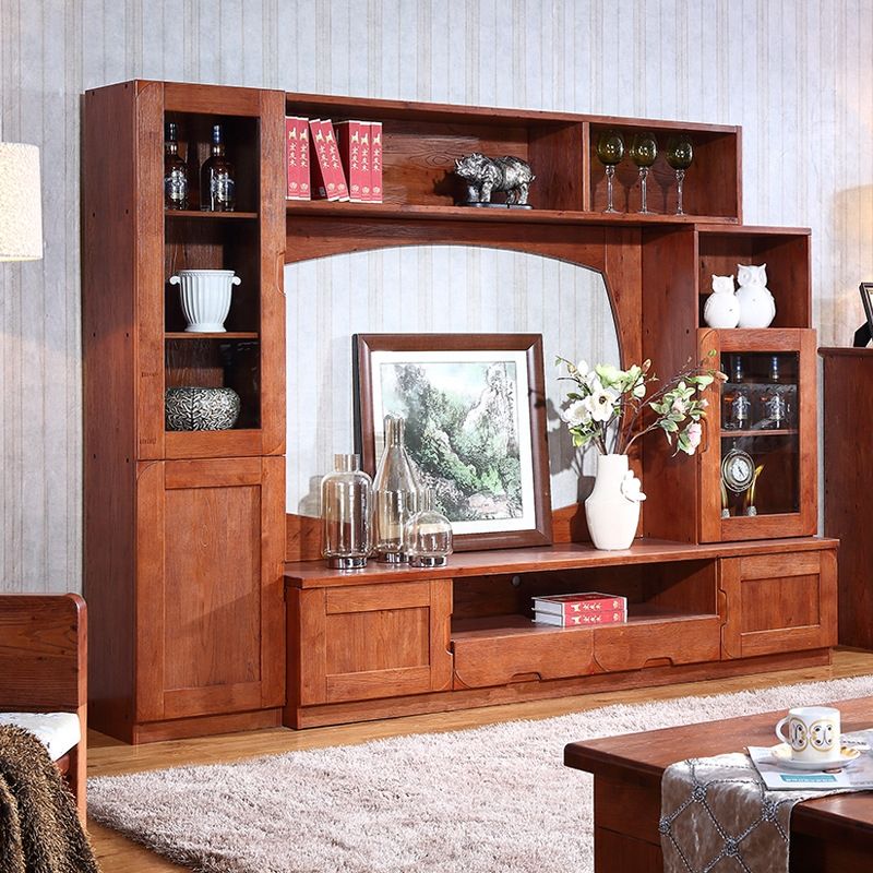 Wonderful Widely Used Wooden TV Cabinets Regarding Friends Classical Wooden Tv Cabinet Combination Of Solid Wood (View 28 of 50)