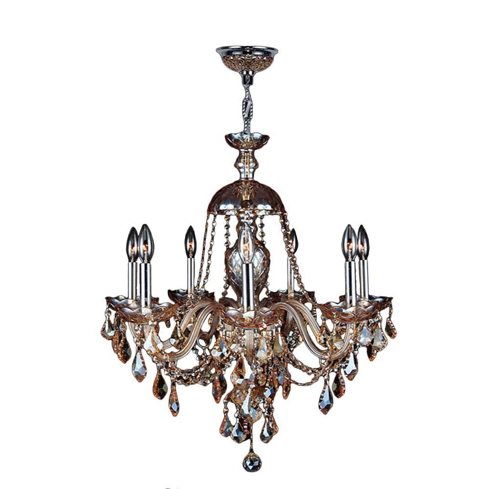 Worldwide Lighting Provence Collection 7 Light Polished Chrome And Intended For 7 Light Chandeliers (View 9 of 25)
