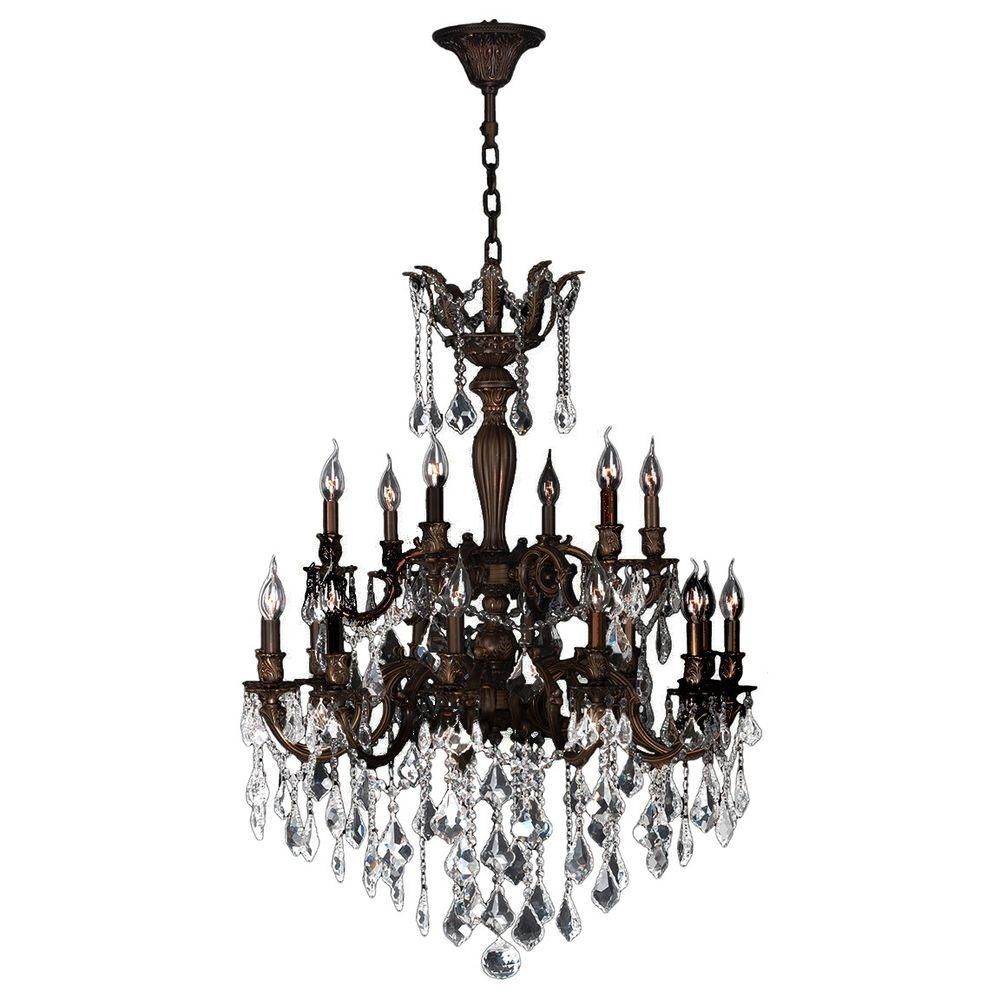 Worldwide Lighting Versailles Collection 18 Light Flemish Brass Pertaining To Flemish Brass Chandeliers (View 21 of 25)