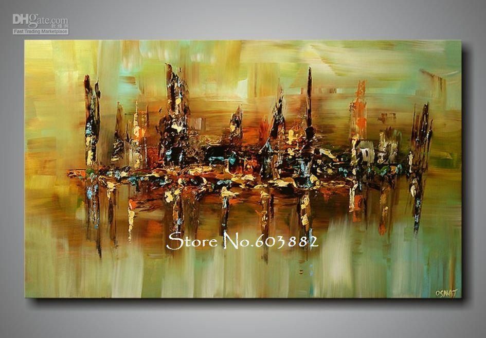 100% Handpainted Abstract Canvas Wall Art High Quality Home Pertaining To Cheap Abstract Wall Art (View 4 of 20)