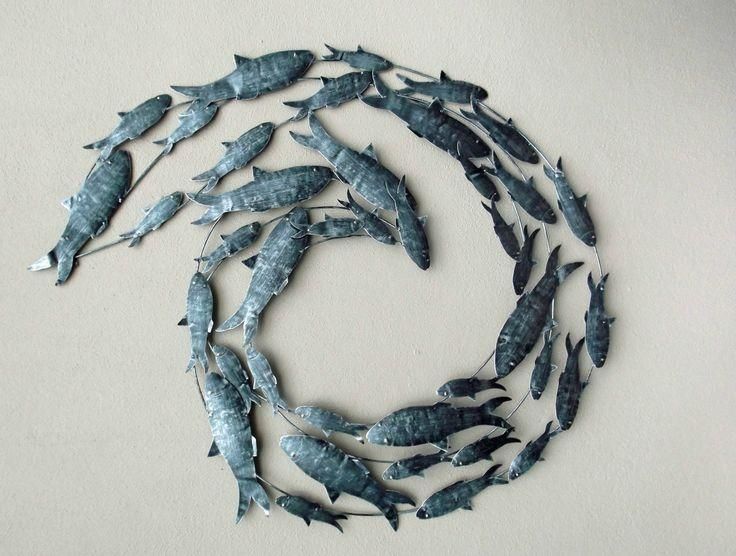 119 Best Fish Images On Pinterest | Fish, Ceramic Fish And Clay Fish Intended For Fish Shoal Wall Art (View 4 of 20)
