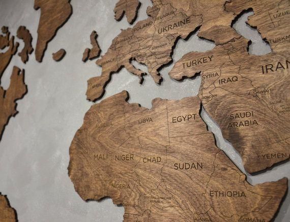 20 Best Collection Of Wooden World Map Wall Art