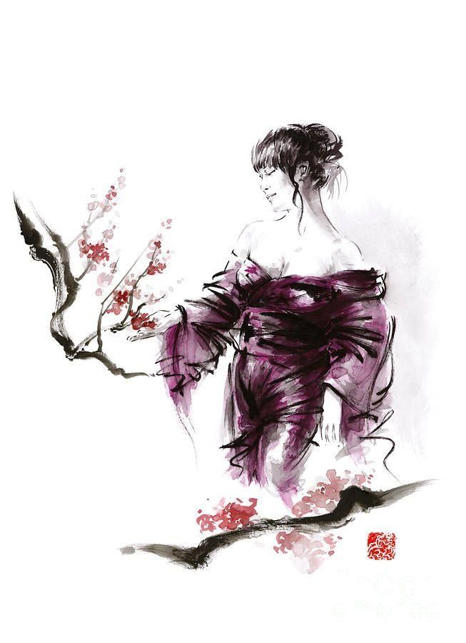 26 Best Geisha Painting Images On Pinterest | Geishas, Geisha Art Within Geisha Canvas Wall Art (Photo 10 of 20)