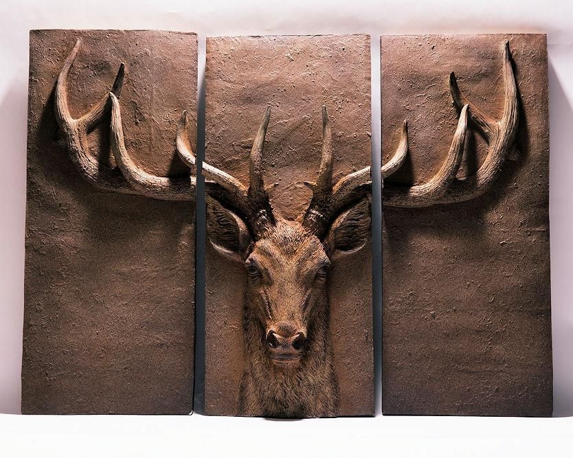 3 Part Stag Wall Art – Home & Gift 2018 – An Exceptional With Regard To Stag Wall Art (View 13 of 20)