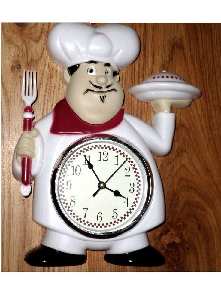 344 Best Fat Chefs Kitchen Decor Images On Pinterest | Chef Intended For Italian Ceramic Wall Clock Decors (View 21 of 22)