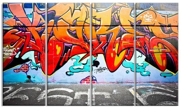 39% Off On Melbourne Street Art Abstract | Groupon Goods Regarding Groupon Wall Art (Photo 19 of 20)